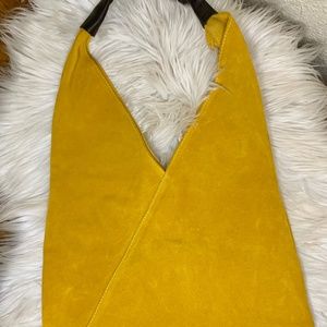 Yellow Suede Purse